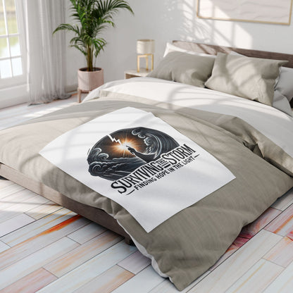 Arctic Fleece Blanket - Storm Survivor Domestic Violence Awareness