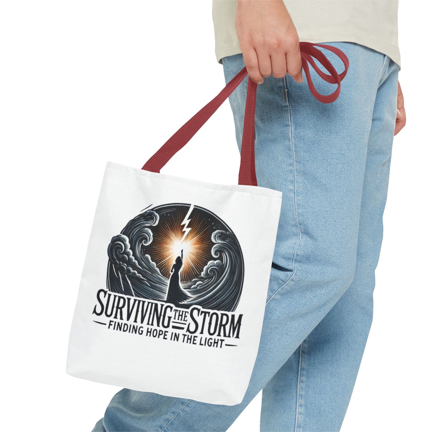 Surviving The Storm Tote Bag - Domestic Violence Awareness