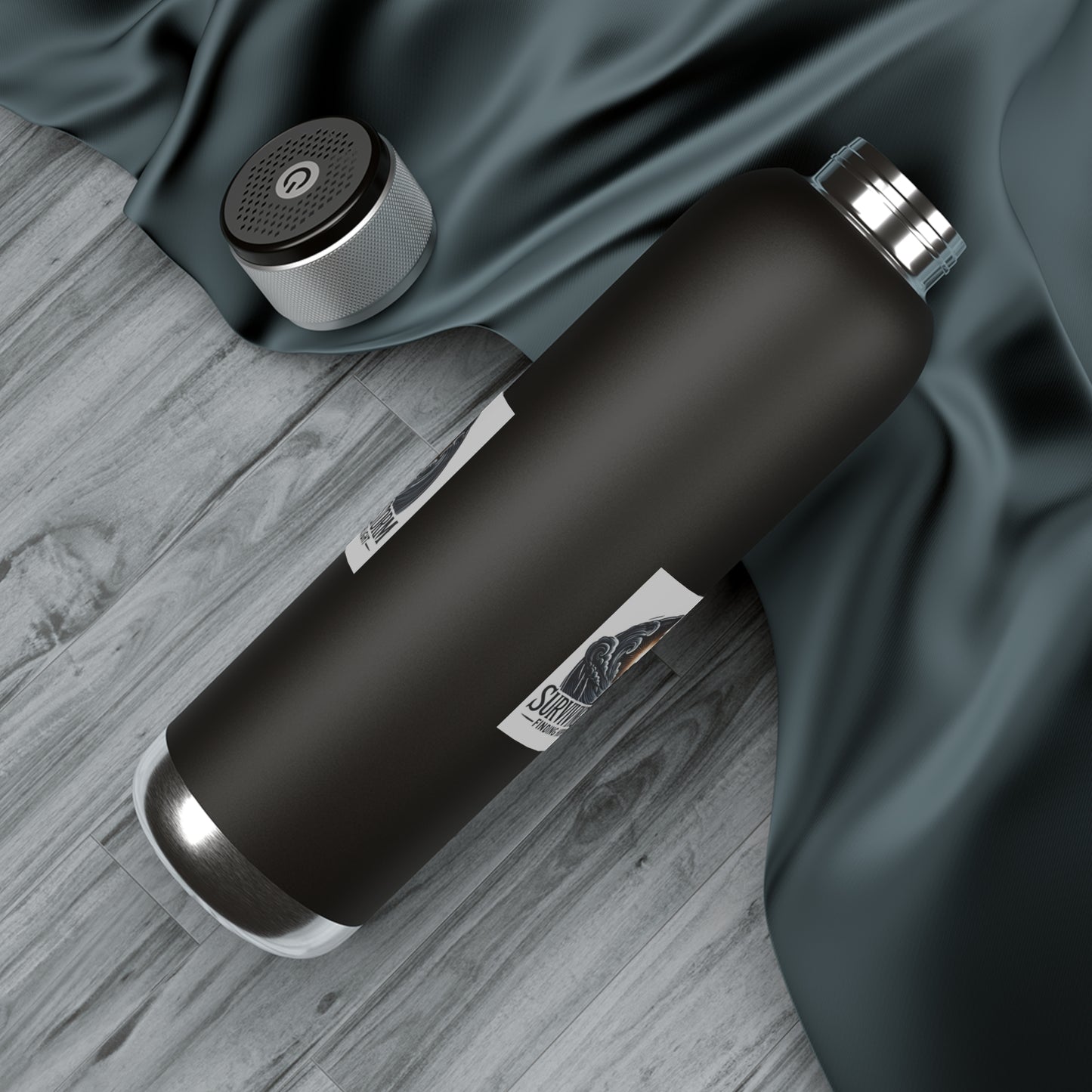 Soundwave Water Bottle With Built In Bluetooth Lid Speaker