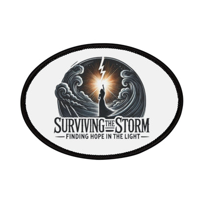 Iron-On Patches - Surviving the Storm Finding Hope in the Light Domestic Violence Awareness