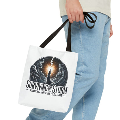 Surviving The Storm Tote Bag - Domestic Violence Awareness