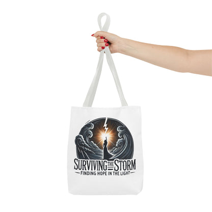 Surviving The Storm Tote Bag - Domestic Violence Awareness