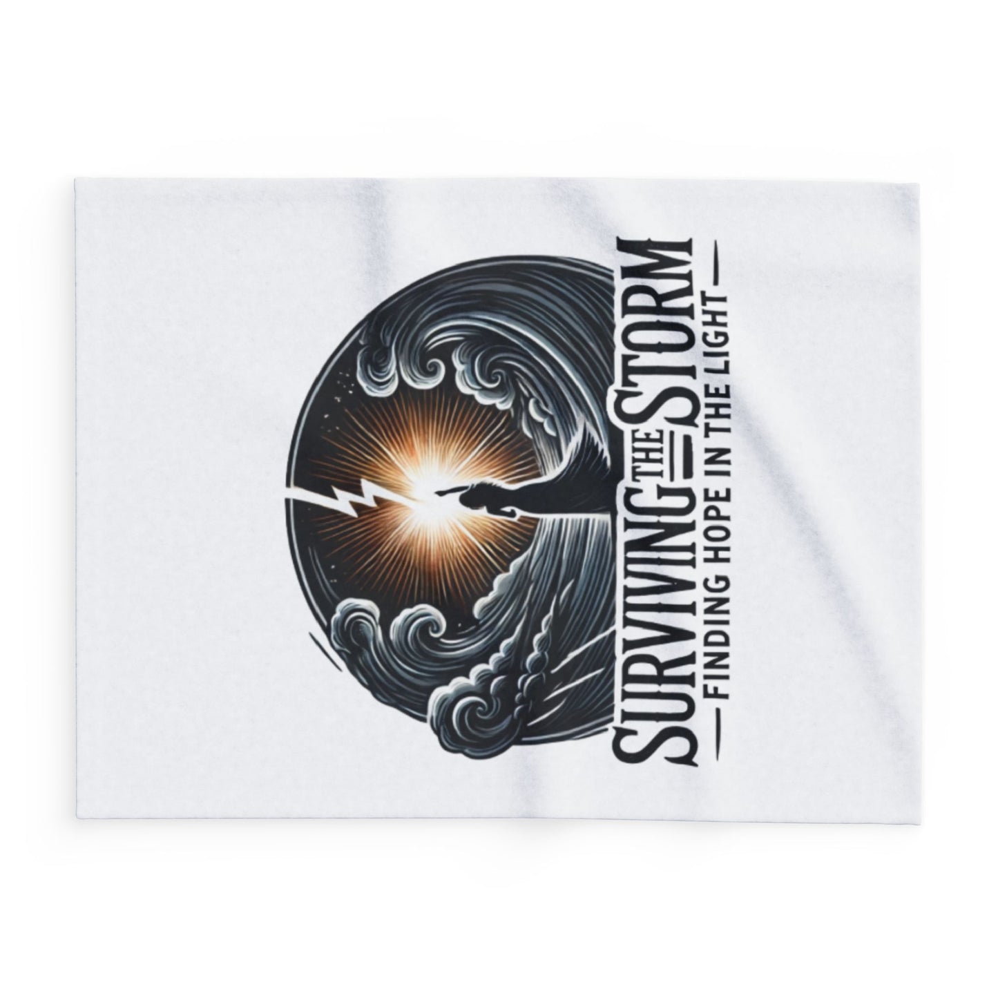 Arctic Fleece Blanket - Storm Survivor Domestic Violence Awareness