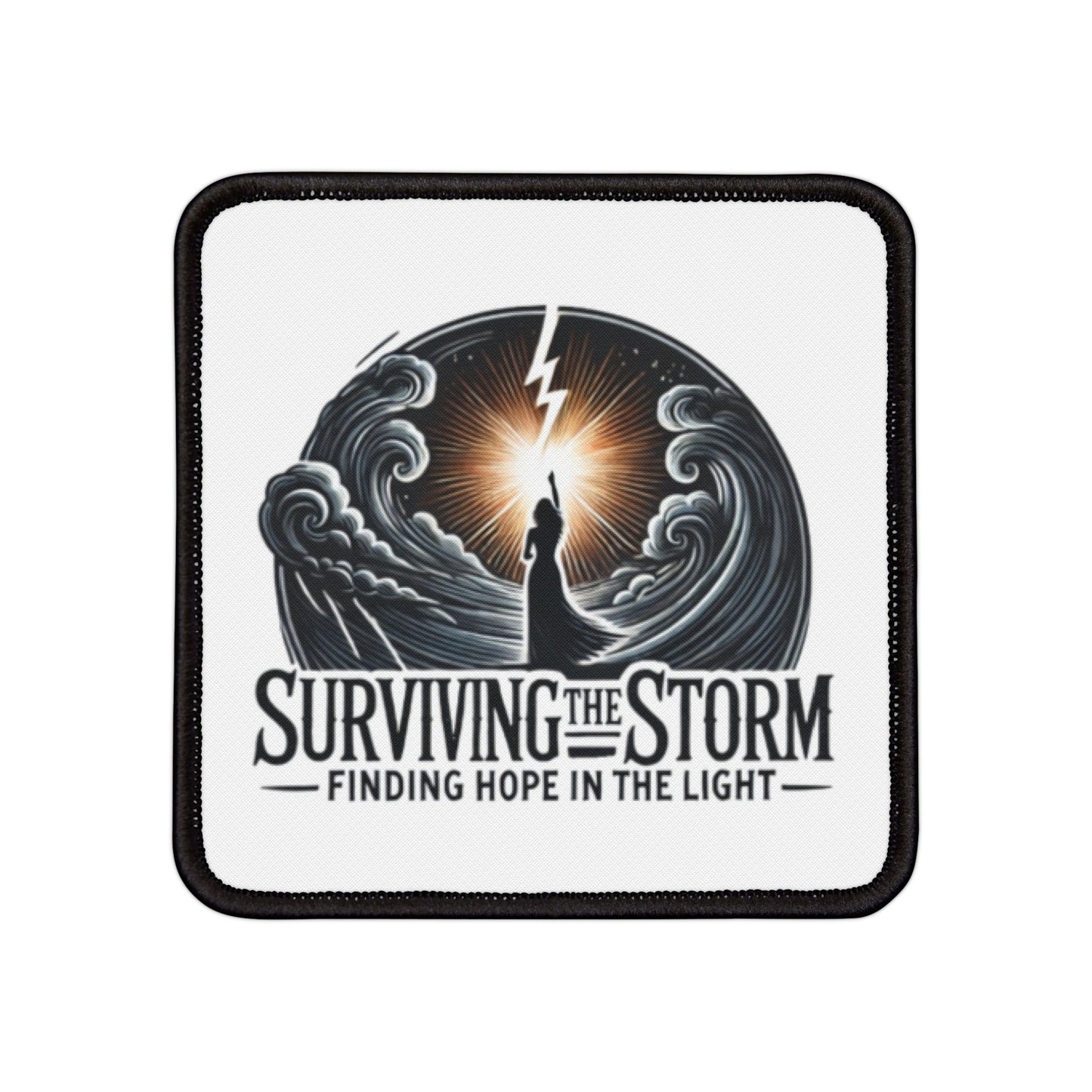 Iron-On Patches - Surviving the Storm Finding Hope in the Light Domestic Violence Awareness