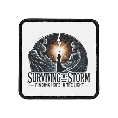 Iron-On Patches - Surviving the Storm Finding Hope in the Light Domestic Violence Awareness