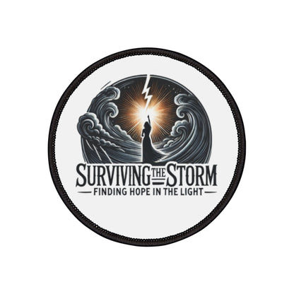 Iron-On Patches - Surviving the Storm Finding Hope in the Light Domestic Violence Awareness