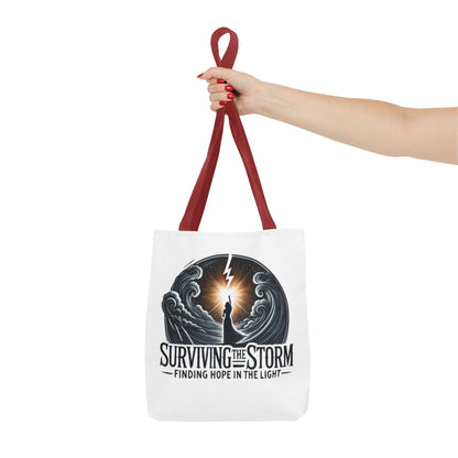 Surviving The Storm Tote Bag - Domestic Violence Awareness