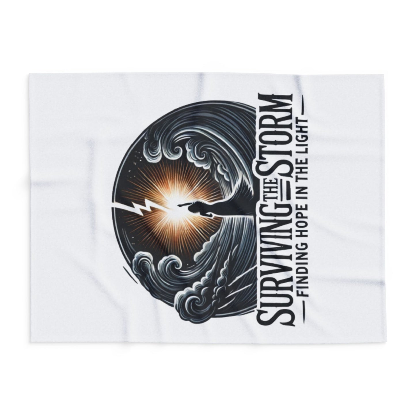 Arctic Fleece Blanket - Storm Survivor Domestic Violence Awareness