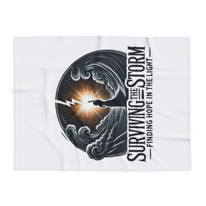 Arctic Fleece Blanket - Storm Survivor Domestic Violence Awareness