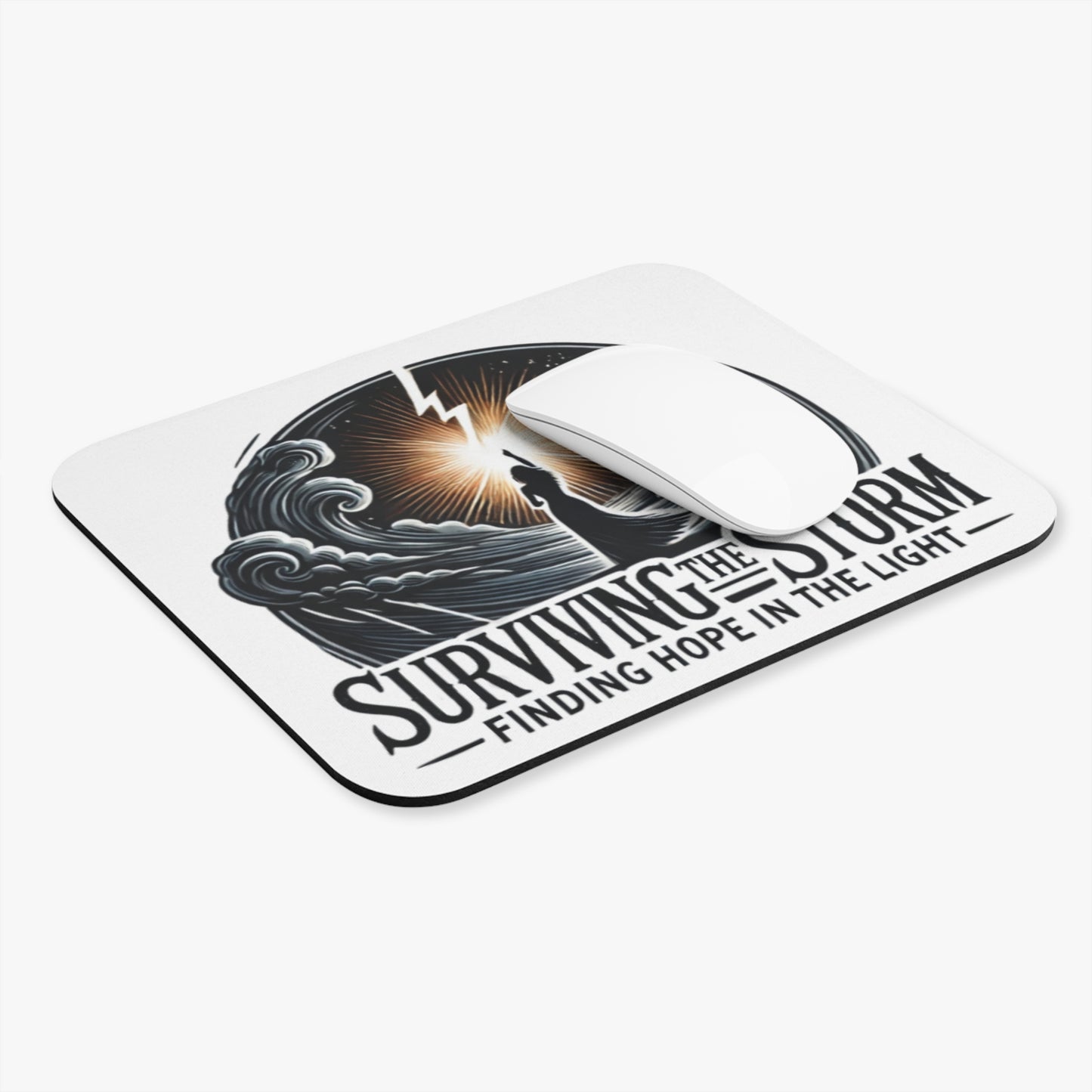 Mouse Pad - Surviving the Storm Finding Hope Domestic Violence Awareness