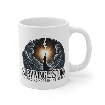 Mug - Surviving The Storm Finding Hope In The Light Domestic Violence Awareness Collection