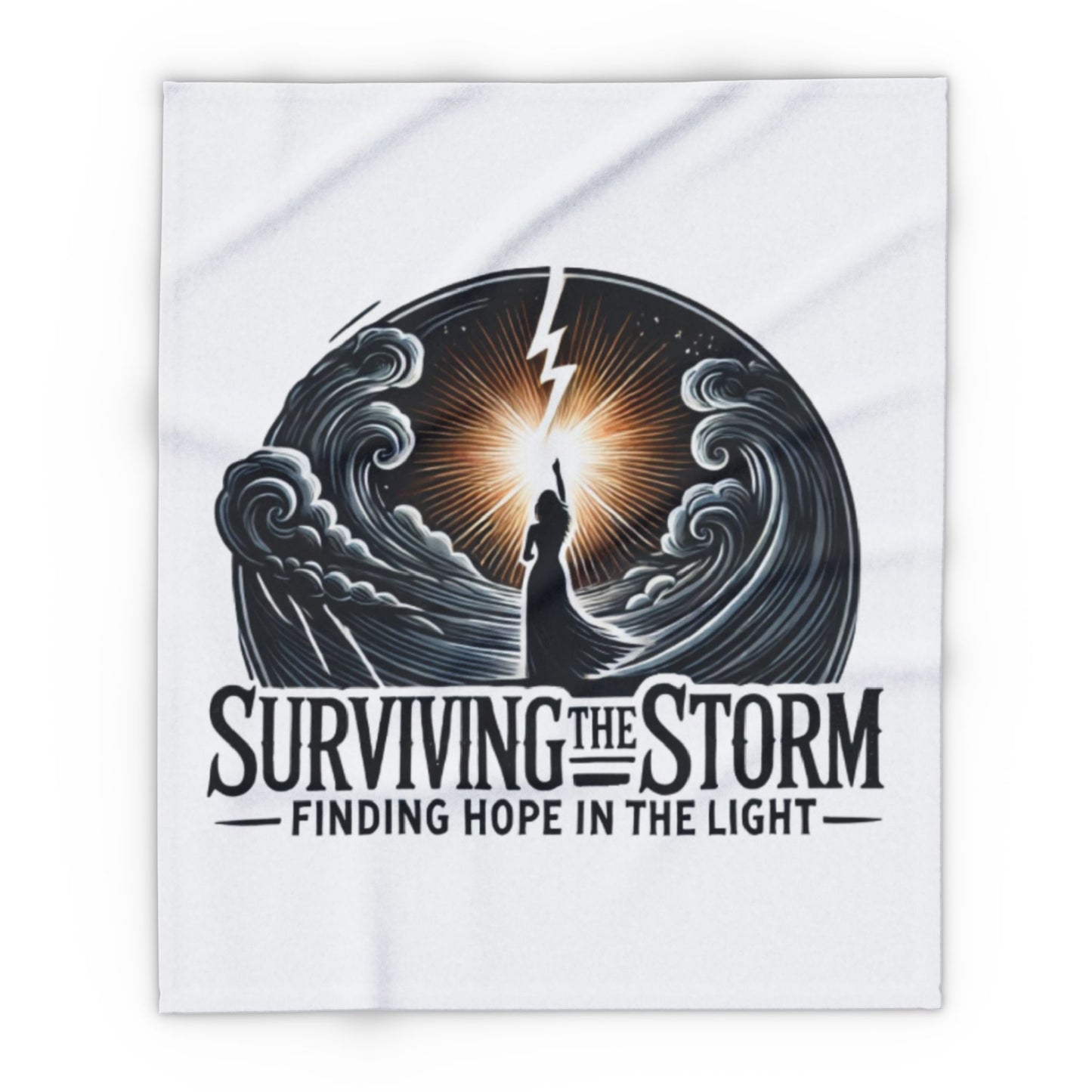 Arctic Fleece Blanket - Storm Survivor Domestic Violence Awareness