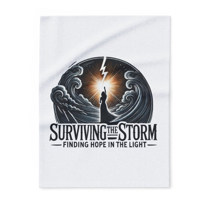 Arctic Fleece Blanket - Storm Survivor Domestic Violence Awareness