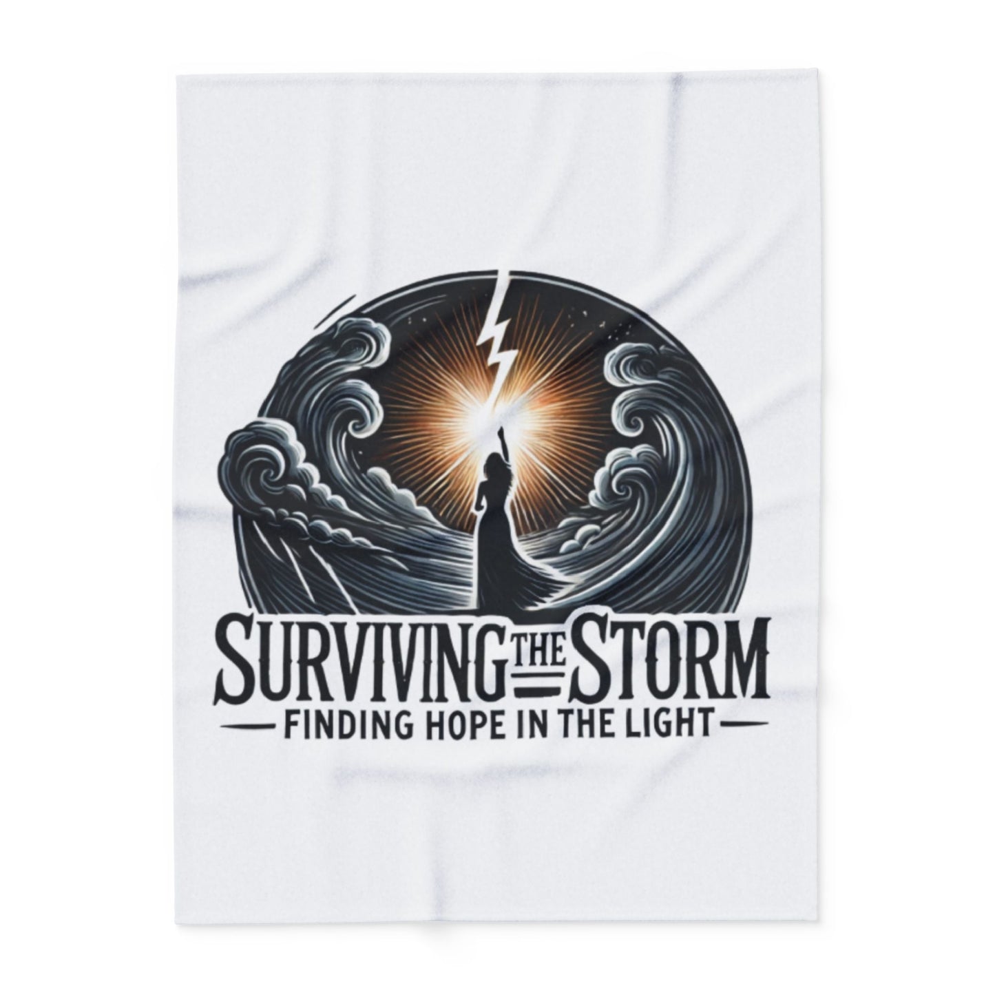 Arctic Fleece Blanket - Storm Survivor Domestic Violence Awareness