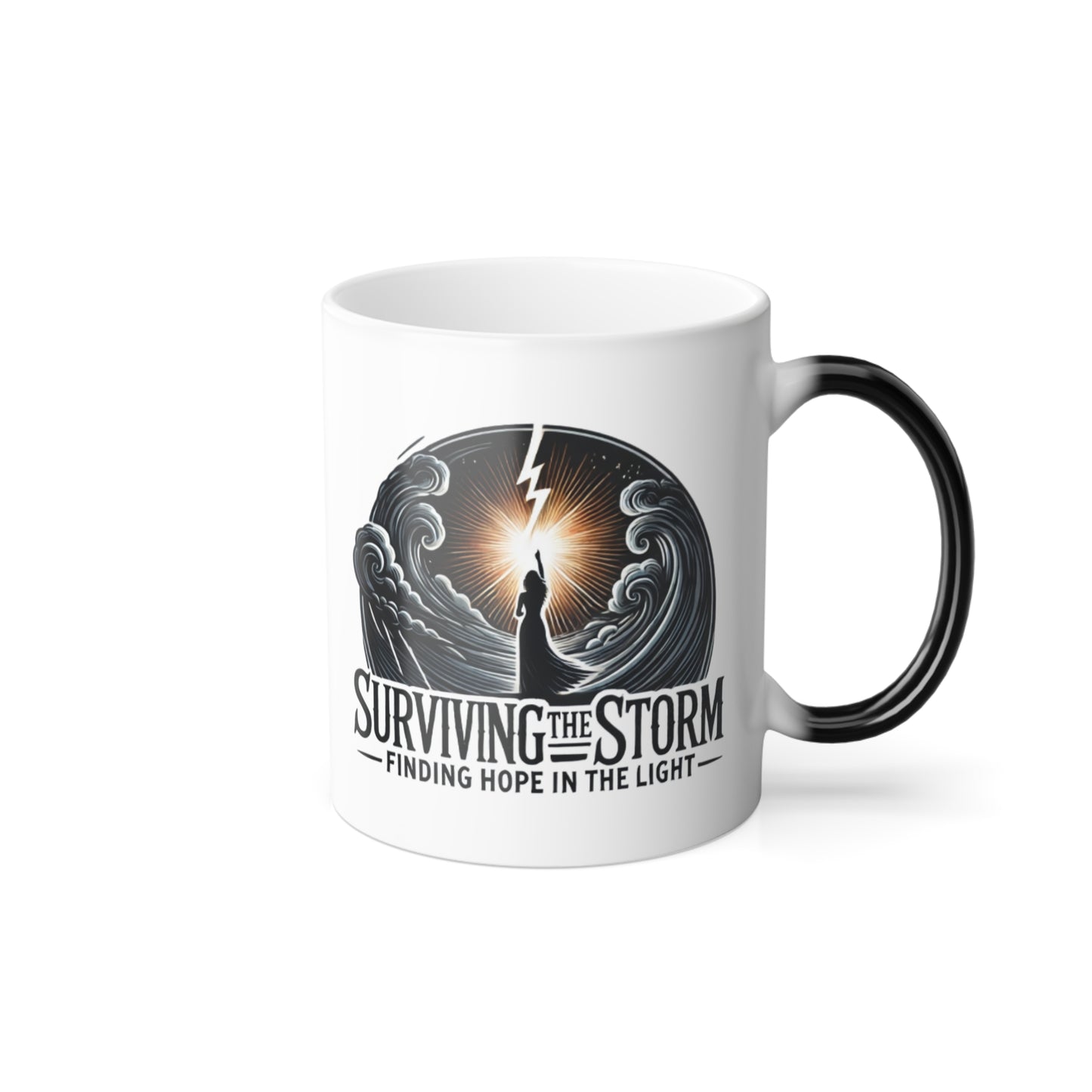 Color Morphing Mug 11oz Surviving the Storm Hope in the Light Domestic Violence Awareness