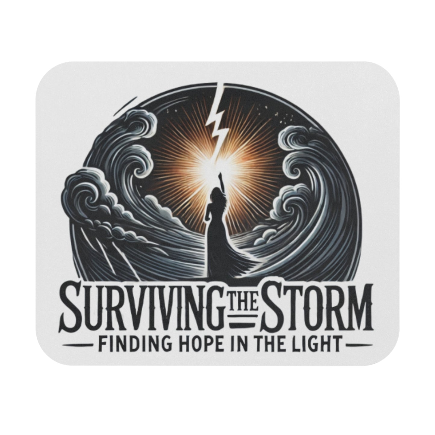 Mouse Pad - Surviving the Storm Finding Hope Domestic Violence Awareness