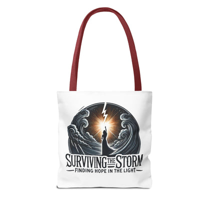 Surviving The Storm Tote Bag - Domestic Violence Awareness