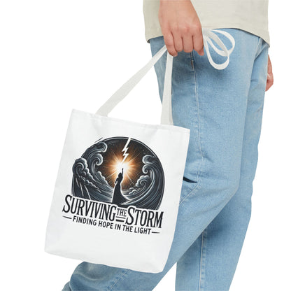 Surviving The Storm Tote Bag - Domestic Violence Awareness