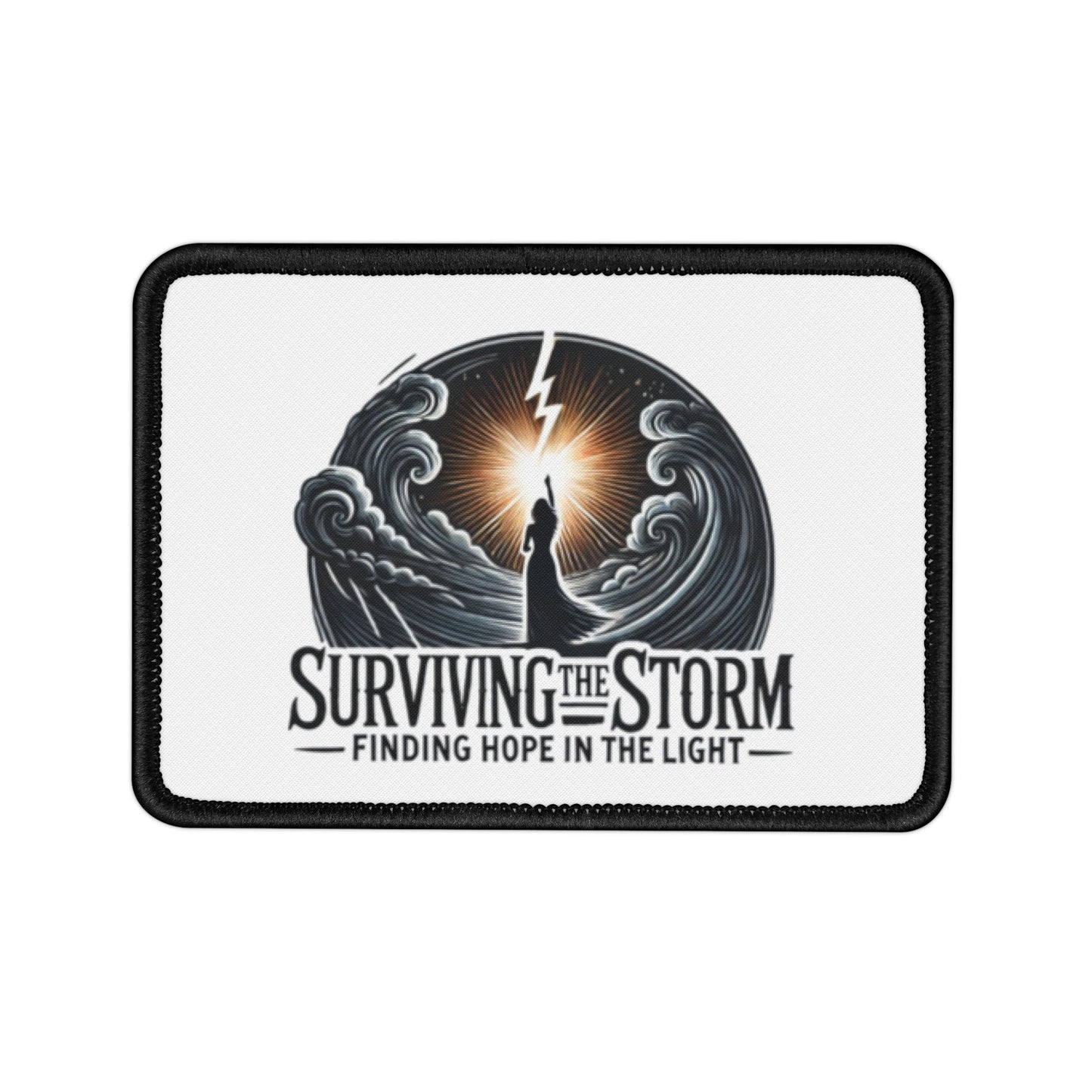 Iron-On Patches - Surviving the Storm Finding Hope in the Light Domestic Violence Awareness