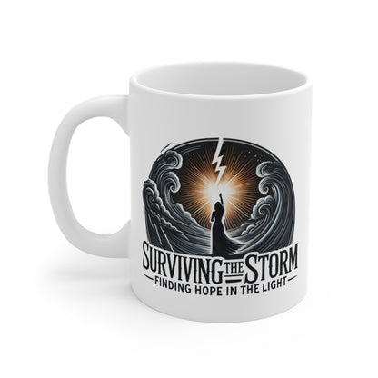 Mug - Surviving The Storm Finding Hope In The Light Domestic Violence Awareness Collection