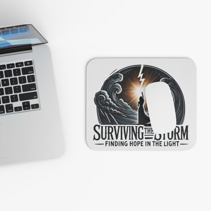 Mouse Pad - Surviving the Storm Finding Hope Domestic Violence Awareness