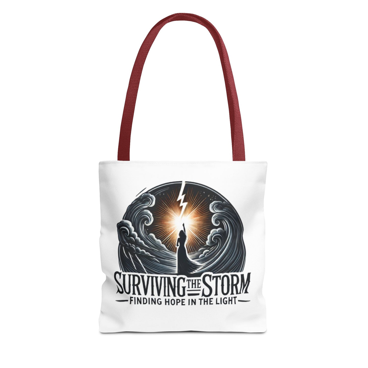 Surviving The Storm Tote Bag - Domestic Violence Awareness